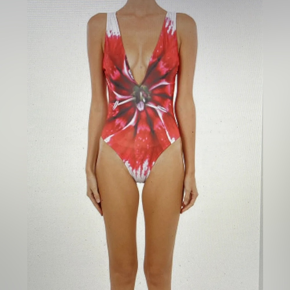 MOSCHINO COUTURE SWIMSUIT FLOWER SIZE 4 (38) NEW WITH TAGS